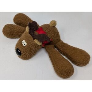 Hallmark Rodney Reindeer Vintage Collectible Christmas Plush Toy Bow 9" Floppy